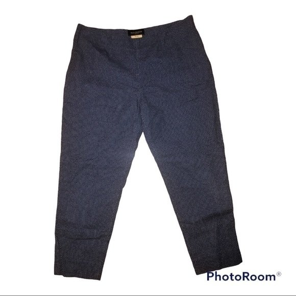 Piazza Sempione Audrey Micro-Print Cotton Satin Slim-Leg Capri Trousers - Picture 3 of 16